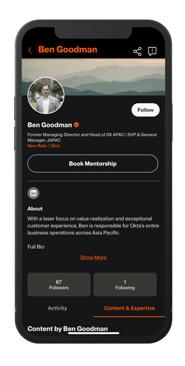 thinkfluencer ben goodman's profile on app